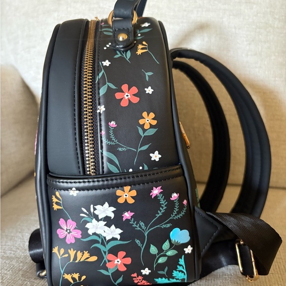 Harry Potter Backpack - Black with Colorful Floral Design - Picture 5 of 6